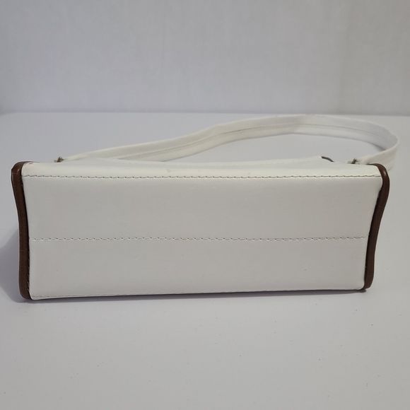 Vintage The Original Florida Keys Embossed Leather Shoulder Handbag Floral White - Picture 5 of 16